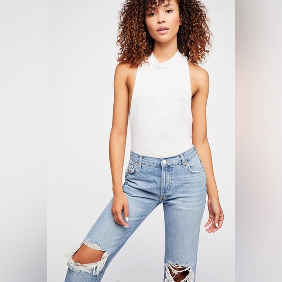 Free People Maggie Mid Rise Straight Leg Jeans - Picture 3 of 16